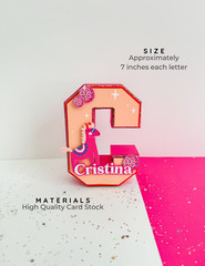 Custom 3D letters Disco animals party Birthday , Disco Balls Decor, Animals Sign