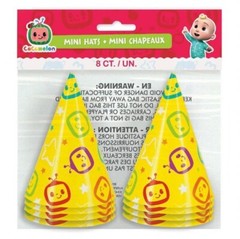 Cocomelon – Party Supplies – Plates And Mini Party Hats
