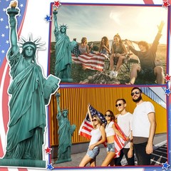 Colingmill 5′ H Statue of Liberty Cardboard Stand up Cutout New 5 ft, Green