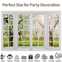 Spring Garden Window Backdrop 10x8ft for Photography Summer Forest Scenery Gr…