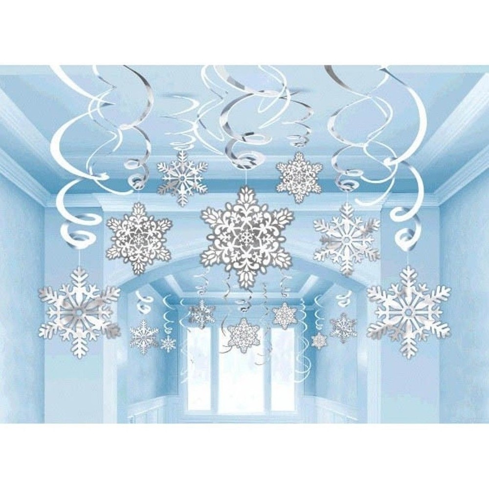 Snowflakes Mega Value Pack 30 Ct Hanging Swirls Decorations