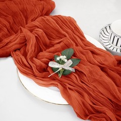 Cheesecloth Table Runner – 10ft Boho Gauze , Bridal Shower Decorations, Wedding