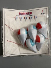 72″ Red White Blue Ice Cream Cone Banner Party Decor Summer Lot of 5