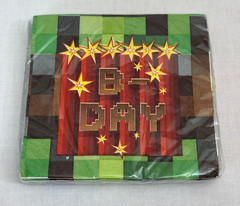 MINECRAFT Themed Birthday Party Supplies Napkins + Balloons Bundle Gamer Decor