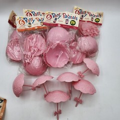 BRIDAL Baby SHOWER Plastic pink Parasol Party Favor Nut Candy Cup decoration