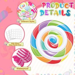 Pasimy 60 Pcs Candy Decorations Candy Cupcake Ice Cream Donut Cutouts Bulletin B