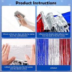 Vibrant American Flag Streamers 2-Pack – Indoor & Outdoor 4th of July Decor