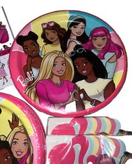 Barbie Birthday Party Supplies Decorations Plates, Napkins & Cups!!