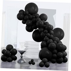 Black Balloons 152 pcs Different Sizes of 18 12 10 5 Inch Black Black-y18