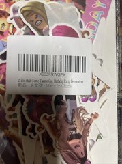 25 PCs Pink Roblox Game Themed Cake Toppers Birthday Decorations