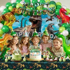 Dinosaur Birthday Party Decorations Kit for Boys – Dino Party Supplies with Tabl