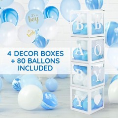 Baby Shower Decorations for Boy – Jumbo Blue Party Decor Set All-in-One Bundle