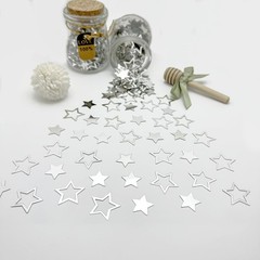 Silver Star Confetti Glitter Sprinkles Shiny PVC FivePointed Table Scatters