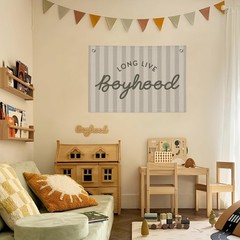Long Live Boyhood Banner, Boy Nursery Decor, Canvas Banner Wall Hanging Flag …