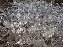 Fake Clear Decoration Plastic Prop Display Diamonds Lot. Approx. 6 Pounds.