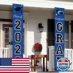 Dazonge 2026 Graduation Decorations Blue Congrats Grad Porch Banner For Any
