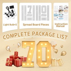 3FT Light-Up Foam Number 70: Stunning 70th Birthday Decorations for Adults