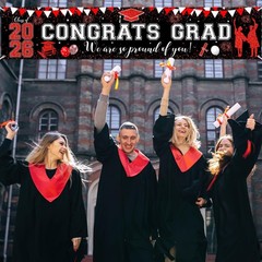Red Black Graduation Decorations Outdoor Congrats Grad Banner Large We Are So Pr