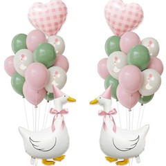 One Silly Goose Birthday Decorations Girl – Goose Balloons with Pink Printed …