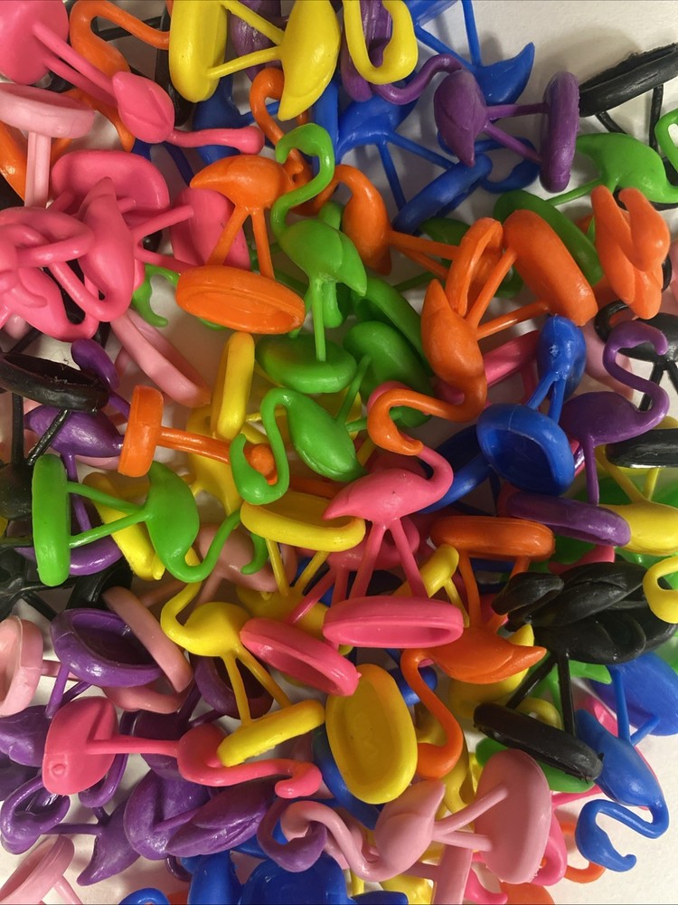 Flamingo Miniatures 80 Pieces, 8 Colors Per Bag. Party, Tropical, Flamingos