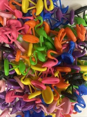 Flamingo Miniatures 80 Pieces, 8 Colors Per Bag. Party, Tropical, Flamingos