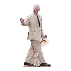 King Charles III Beige Suit Cardboard Cutout Coronation with Free Mini Standee