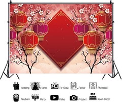 Reusable 7x5ft Waterproof Chinese New Backdrop – Perfect Party Photography