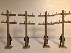 4 LINEMAN POLE & Silhouette Climber | cake decoration | 12” Miniature Decor