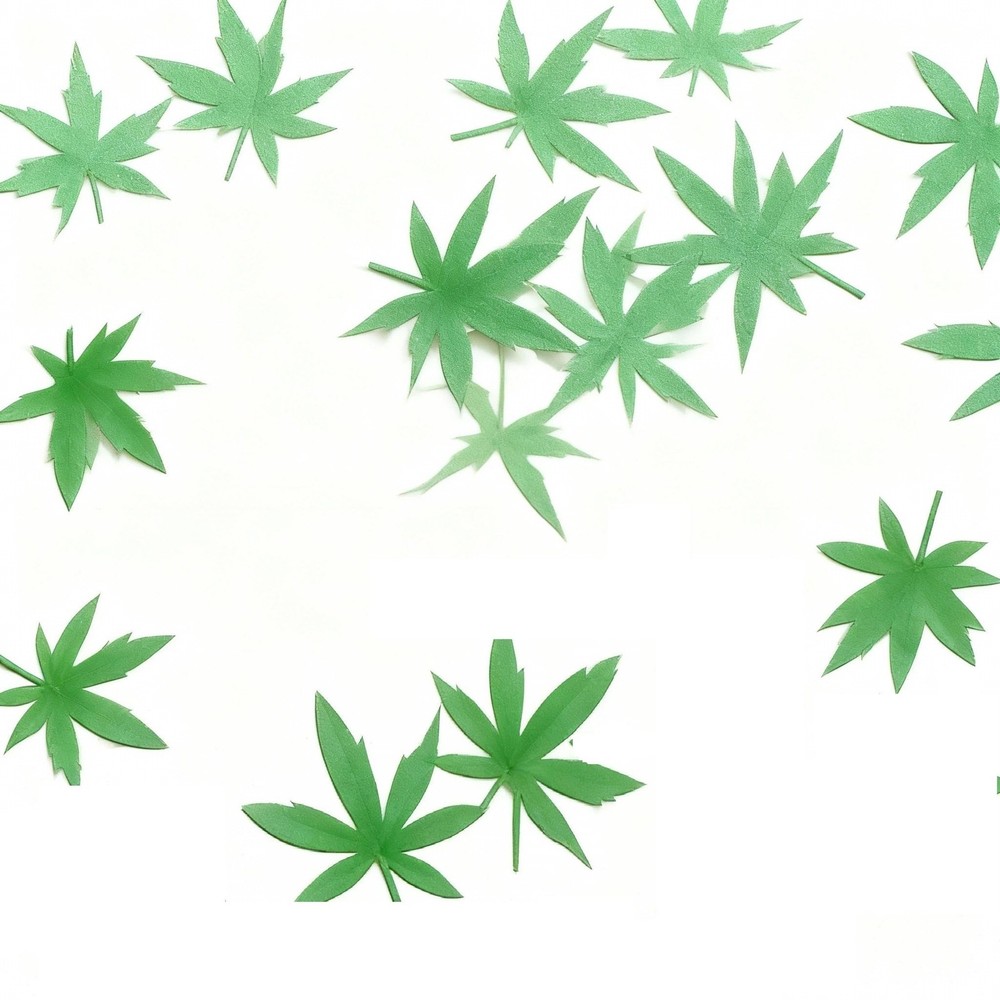 100 PCS Green Glitter Paper Leaves Confetti Birthday Wedding Table Shower