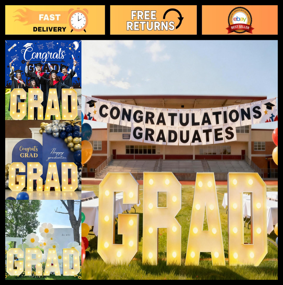2.3FT Marquee Number Lights – 2026 Graduation Sign, Light-Up Letters for Party D