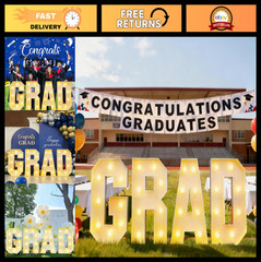 2.3FT Marquee Number Lights – 2026 Graduation Sign, Light-Up Letters for Party D