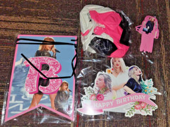 new TAYLOR SWIFT BIRTHDAY PARTY SUPPLIES banner balloons cake&cupcake toppers
