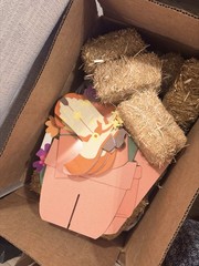 Western Party Decorations Set Multicolor Wood/Paper/Straw Hay Bales Cactus