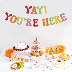 Yay！You’re Here Banner – Welcome Home Decor, Housewarming Sign, School Welcom…