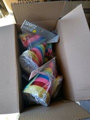 1 Case ~ 80 Rainbow Party Hats. New. Ages 3+yrs. PARTY LIQUIDATION NEW