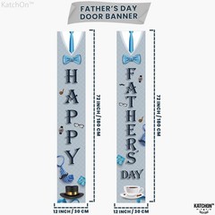 Happy Fathers Day Banner – XtraLarge, 72×12 Inch | Father’s Day Door Banner for