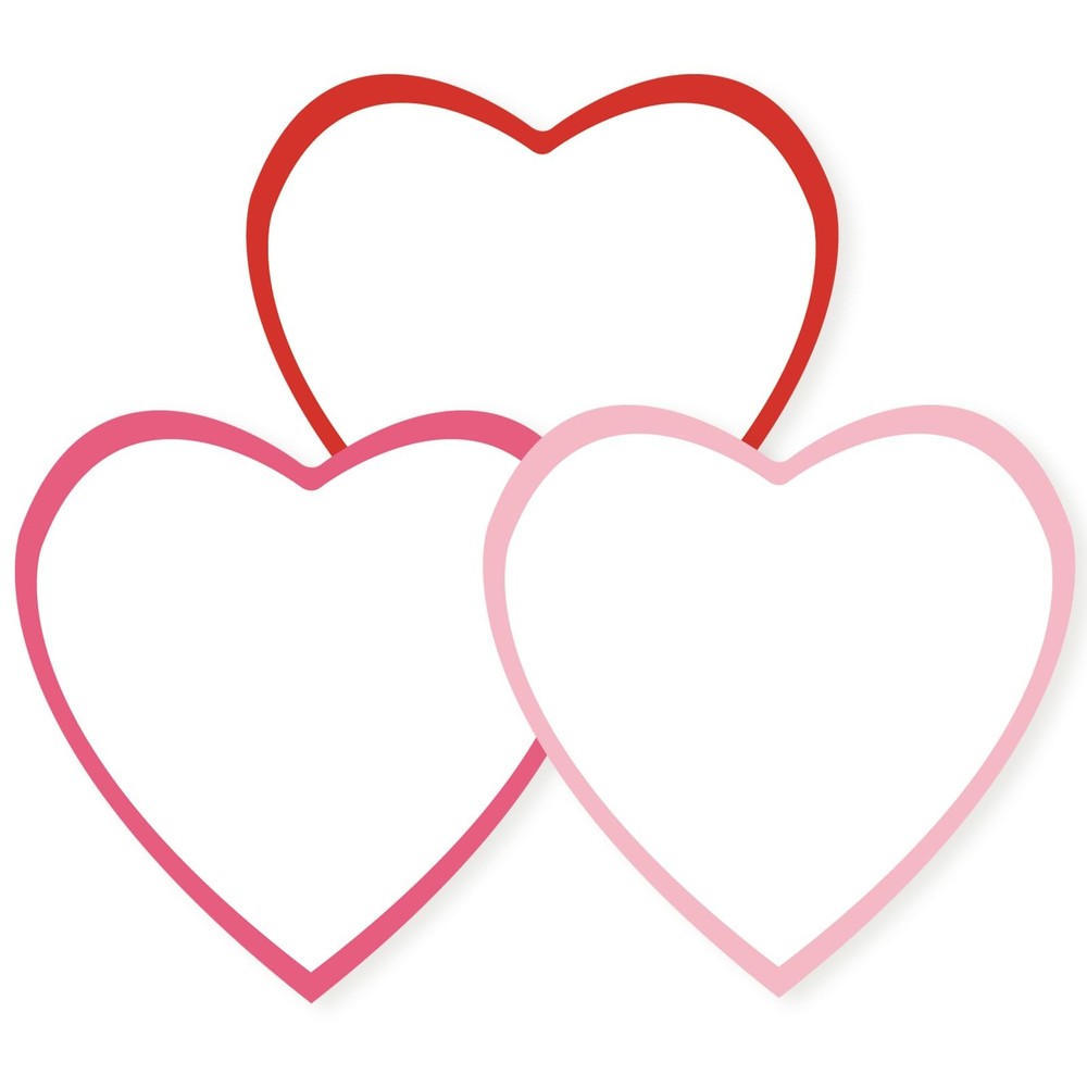 Heart Cutouts Paper Hearts 5.5 Inch Large Valentine Craft 90 PCS