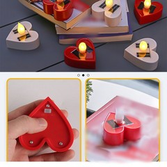 Set of 6 Simulation Candles with Solar Power for Inviting Outdoor Spaces