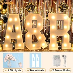 Pooqla 3FT Marquee Light Up Letters, LED Marquee Letters for Party Decoration, R