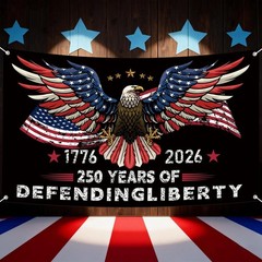 Patriotic 250th Anniversary Backdrop 71×43 Inches for Independence Day Decor