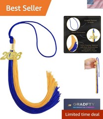 High-Quality Royal Blue and Gold Graduation Tassel 2026 – Lightweight Design