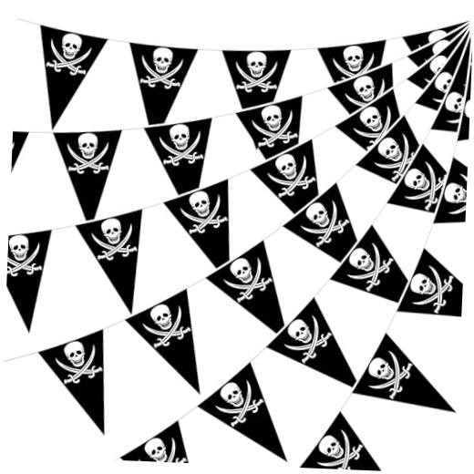59ft Flags Banner Birthday Party Decorations 72Pcss Ship Triangle Pirate