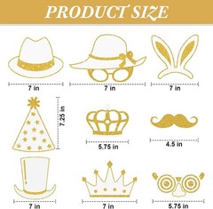 24 Pcs Funny Photo Booth Props Birthday Wedding Family Class Reunion Prom Dis…