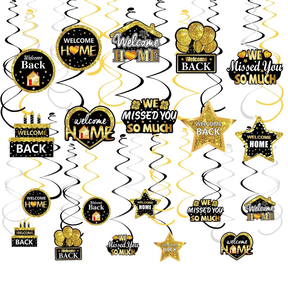 Welcome Home Decorations 30 PCS We Missed You Hanging Swirls for Home Party