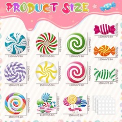 Pasimy 60 Pcs Candy Decorations Candy Cutouts Bulletin Board Set Sweet Pepper…