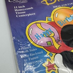Vintage Disney Mickey Mouse Birthday Honeycomb Centerpiece 11 Inch Sports 90s