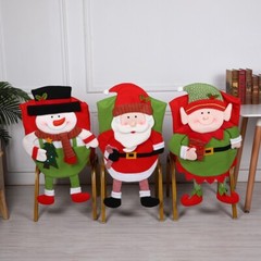 Chair Covers Santa Claus Red Hat Chair Cap Kitchen Dining Chair Slipcovers