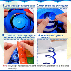 30 Pcs Building Blocks Party Favors Hanging Swirl Decoration Set with Single Dou