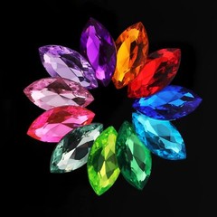 Pirate Treasure Jewels Multi-Colored Diamonds for Parties Pack of 80pcs