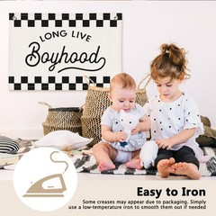 Long Live Boyhood Black and White Checkered Boys Room Decor – Cars Room Decor…